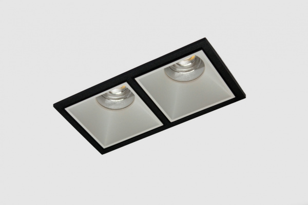 Декоративная двойная рамка (черная) под светильник серии SQUARE-IN-01 фото 3