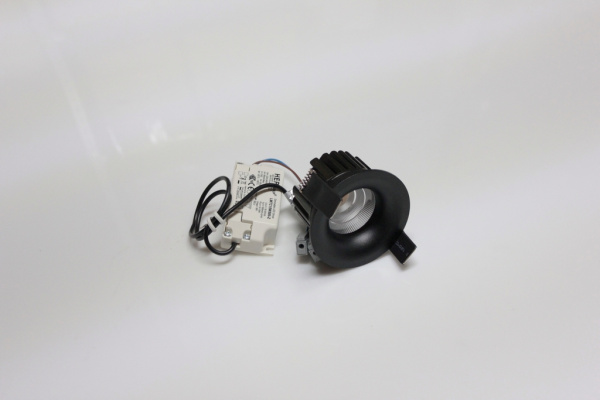 Потолочный врезной светильник ROUND-IN-01-BL-WW (теплый белый свет, черный корпус)  фото 2