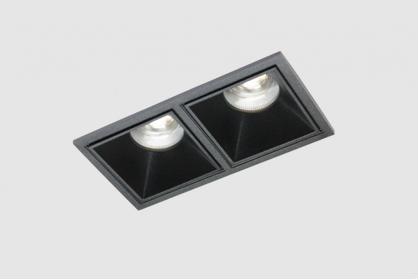 Декоративная двойная рамка (черная) под светильник серии SQUARE-IN-01 фото 4
