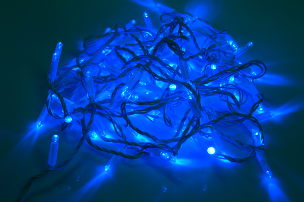 LED-PLR-192-20M-24V-B/W-W/O(Wire 2.3mm), синий/белый провод, соед. (без шнура) 24В(Новый коннектор) фото 1