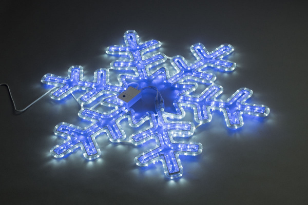 LED-Снежинка с контроллером бел.-син.,BL-194 фото 2