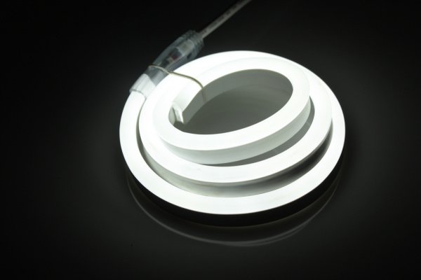 LN-220V-2835-120P-W  Световая гирлянда Гибкий неон LED NEON FLEX белый, 8х18мм.  фото 1