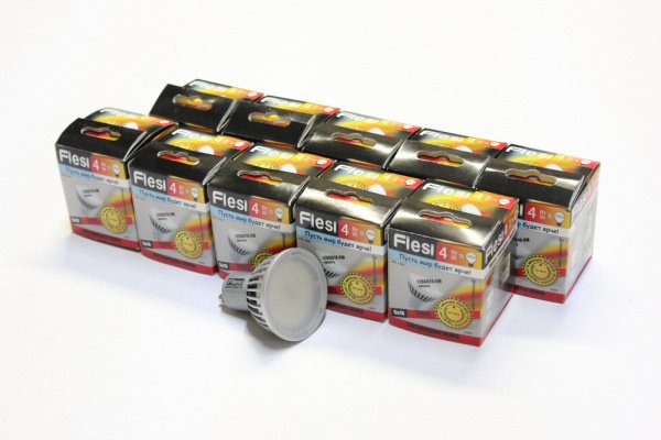 10шт. LED GU10-4W 220-240V, 4200K, SMD3014 фото 1