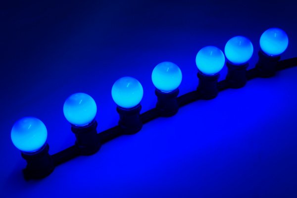 набор из 25шт. ламп LED G45 220V-240V Blue, синий фото 3