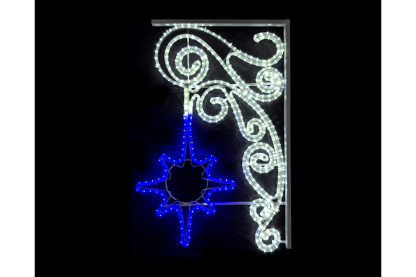 FLESI-LED-KN 019-240V-W/B (LED 1 STAR PATTERN MOTIF) РФ 100х67см фото 1