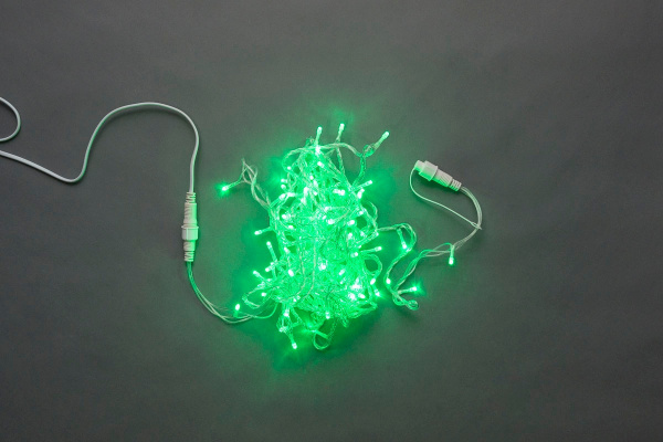LED-PLS-100-10M-240V-G/C-W/O, зеленый/ прозрачный провод, соединяемая (без силового шнура) фото 2