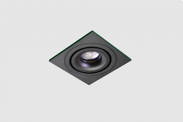 Декоративная одинарная рамка (черная) под светильник серии ROUND-IN-02 фото 3