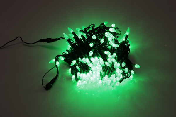 LED-PL-C6-4-G-220V-18-G, 20м, 200-205 светодиодов, зелёный  фото 3