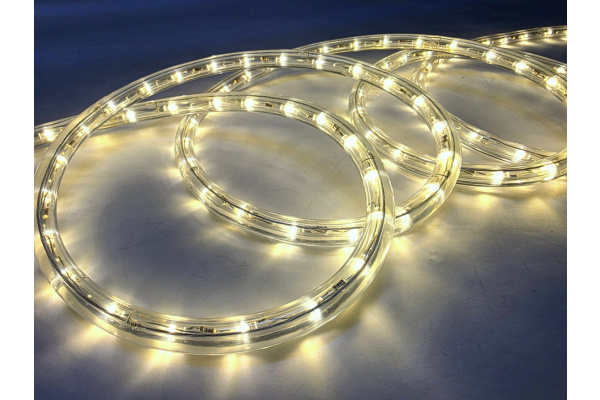 2026 LED-DL-2W-100M-1M-24V-WARM WHITE (H) дюралайт, фиксинг, теплый, 24V, D13мм, 36LED/метр, IP54 фото 2