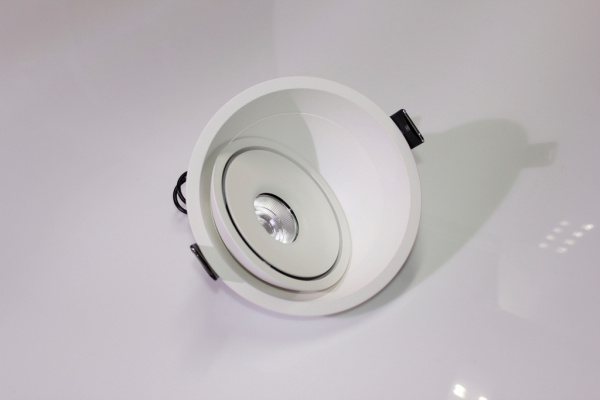 Потолочный врезной светильник ROUND-IN-04-WH-WW (теплый белый свет, белый корпус)  фото 2