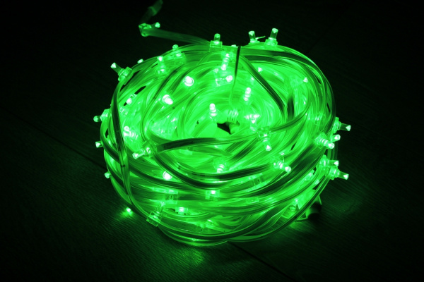 LED-FPC-3528-135-20M-12V-G, Светодиод. гирлянда зеленая, 135 LED SMD3528, 20М, 12V фото 1