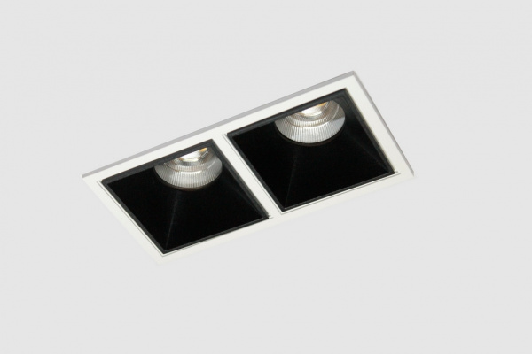 Декоративная двойная рамка (белая) под светильник серии SQUARE-IN-01 фото 2