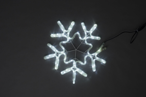 LED-XM-(FR)-2D-CK006-С-W-F(W)  White Снежинка 56х57см, 230V, Flash фото 2