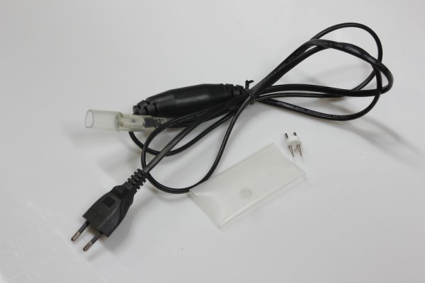Силовой шнур для Светодиодного дюралайта фиксинг LED-DL-2W-100M-240V  Черный ПВХ. Neo-Neon фото 1
