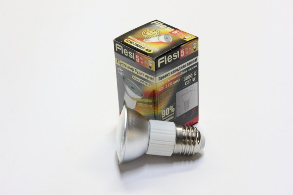 10шт. E27AL-SMD42C-WW (E27, 5W, AC220V, WarmWhite,3000K) фото 3