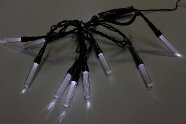 LED-LINE-10-AC-LI-O/GP-24V-W Светодиодная гирлянда 1м, 24V, IP44 белые LED/насадка Капсула 5,5*1см фото 1