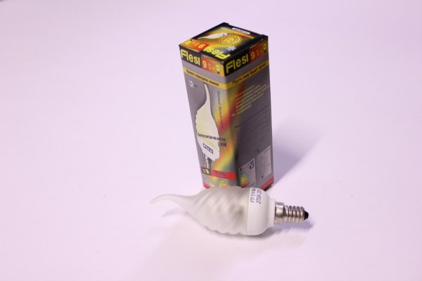 O/W 10шт. Лампа энергосберегающая Flesi candle 9W FTF E14 2700K 10шт/упак. фото 2