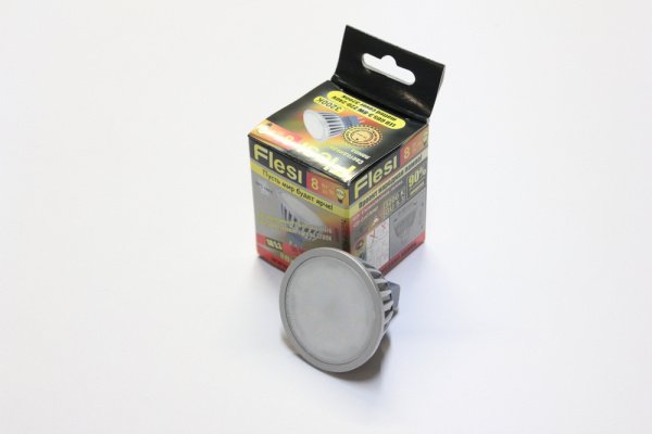 10шт. LED GU5.3-8W 220-240V matted cover 3200K  фото 2