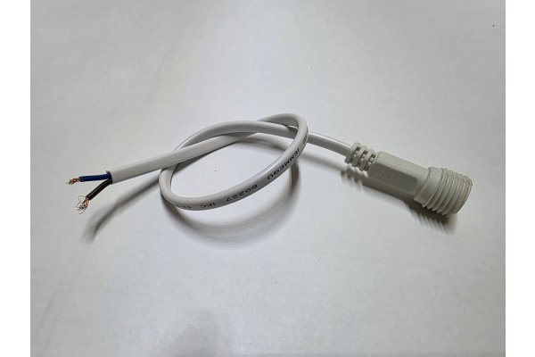 Коннектор к гирлян. и бахром.24V LED-PLR/PLS/RPLR-160 (НОВЫЙ КОННЕКТОР) для подкл/ к БП, цв. белый фото 1