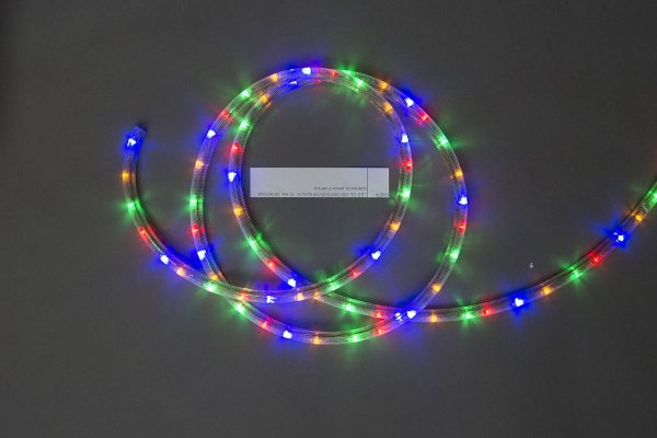 LED-DL-3W-50M-220V-M Светодиодная гирлянда дюралайт чейзинг, мульти, D13мм, 36LED/метр,  IP65, кратн фото 1