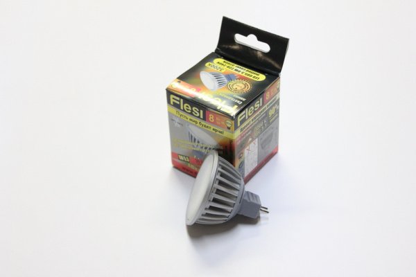 10шт. LED GU5.3-8W 220-240V matted cover 3200K  фото 3