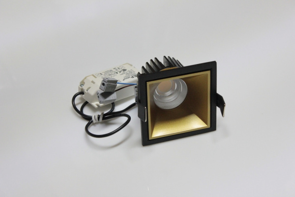 Потолочный врезной светильник SQUARE-IN-01-GL-WW (теплый белый свет, золото корпус)  фото 1