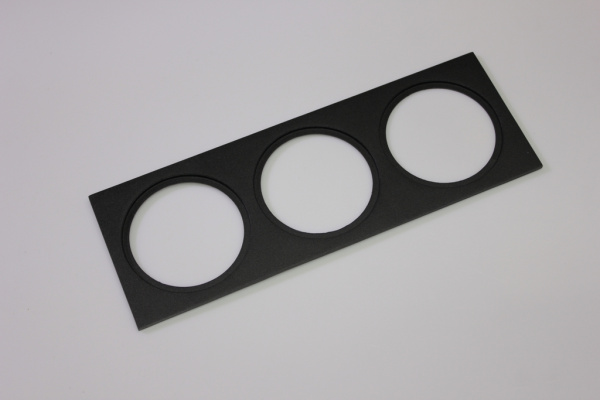 Декоративная тройная рамка (черная) под светильник серии ROUND-IN-01 фото 2