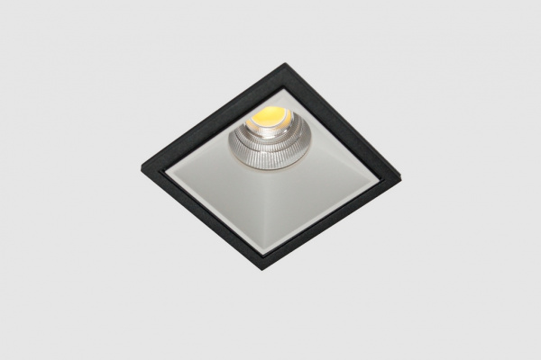 Декоративная одинарная рамка (черная) под светильник серии SQUARE-IN-01 фото 3