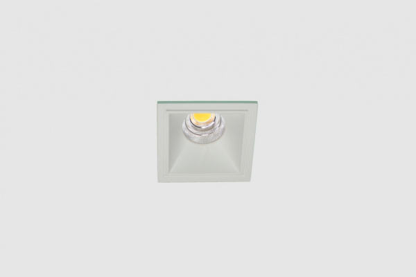 Декоративная одинарная рамка (белая) под светильник серии SQUARE-IN-01 фото 3
