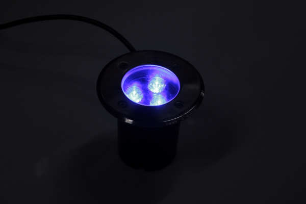 G-MD106-B грунтовой LED-свет синий D120, 3W, 12V фото 2