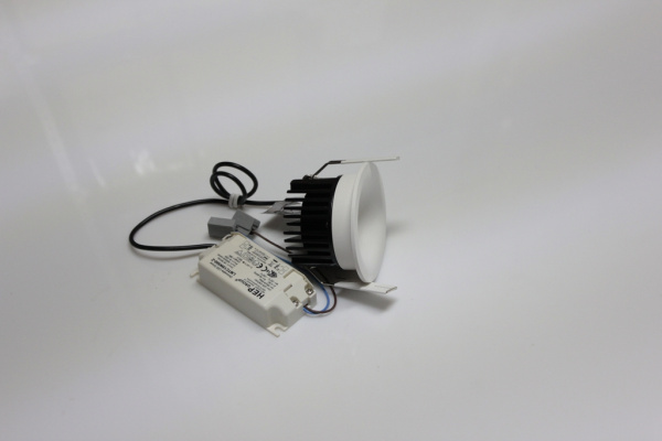 Потолочный врезной светильник ROUND-IN-01-WH-WW (теплый белый свет, белый корпус)  фото 2