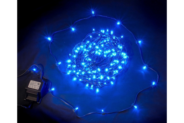 LED-LP-15СМ-100M-12V-B, Светодиод. клип-лайт синий, темный провод фото 1