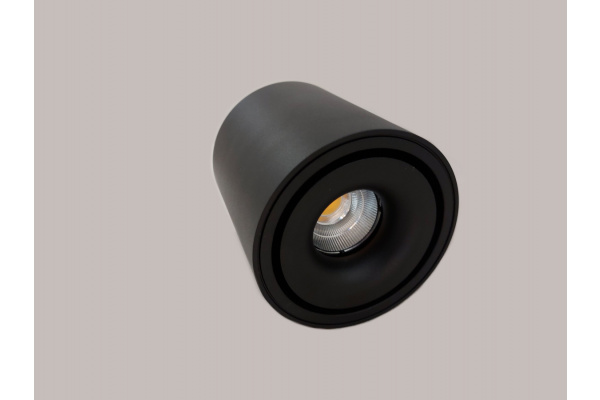 Потолочный накладной светильник ROUND-OUT-01-BL-WW (теплый белый свет, черный корпус)  фото 2