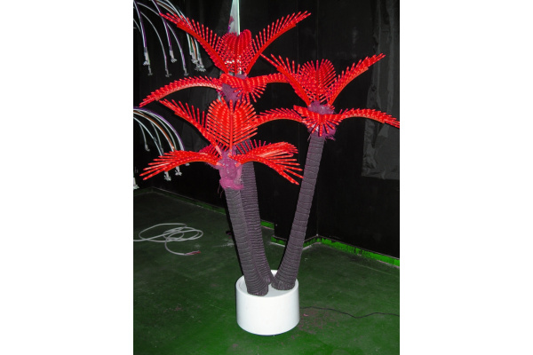 COL-3 LED Пальма кокосовая тройная , красная фото 1