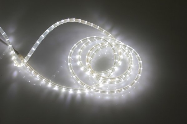 LED-DL-2W-240V-90M-W 1 N (№ 10) Светодиодная гирлянда дюралайт, фиксинг, белый, D13мм, 36LED/метр, I фото 1