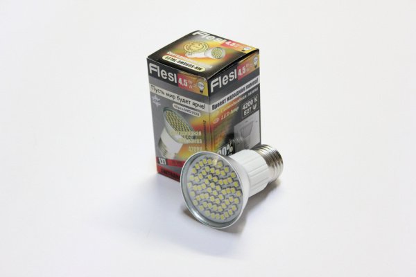 10шт. E27AL-SMD60S-NW (E27,4.5W,AC220V, Nat White,4200K) фото 2