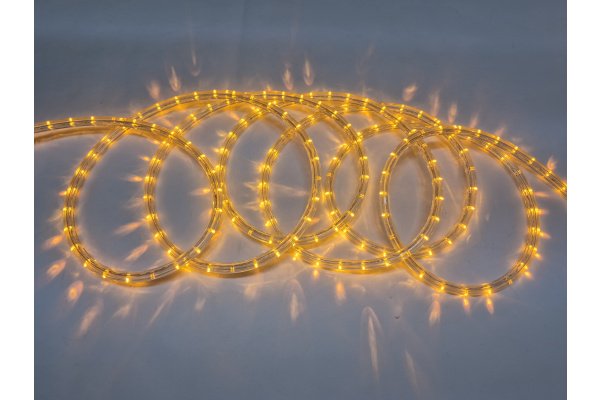 LED-DL-2W-100M-2M-240V-Y- Flash Светодиодная гирлянда дюралайт, флэш, желтый, D13мм, 36LED/метр, IP5 фото 1