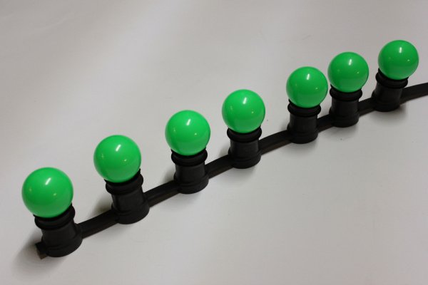 набор из 25шт. ламп LED G45 220V-240V Green, зелёный фото 4
