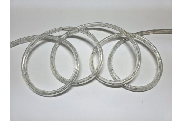2026 LED-DL-2W-100M-1M-240V-WHITE (H) дюралайт, фиксинг, белый, D13мм, 36LED/метр, кр. реза 1м фото 2