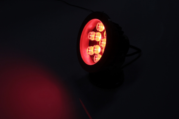 G-DT109-R 12V LED прожек.,9 LED CREE/1W, 12V  красный фото 2