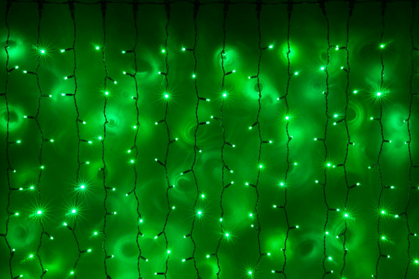 LED- PLS-1920-240V-2*1,5М-G/BL-F (зеленые светодиоды/черный пр) Flash фото 1