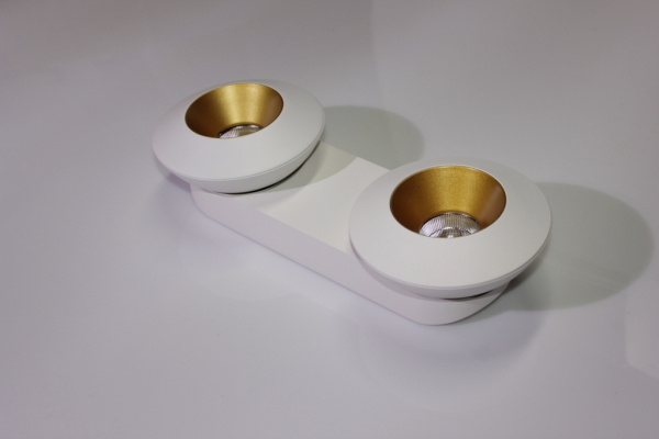 Накладное декоративное кольцо (белое/золото) в светильник серии ROUND-OUT-02/03 and ROUND-IN-03/04 фото 3