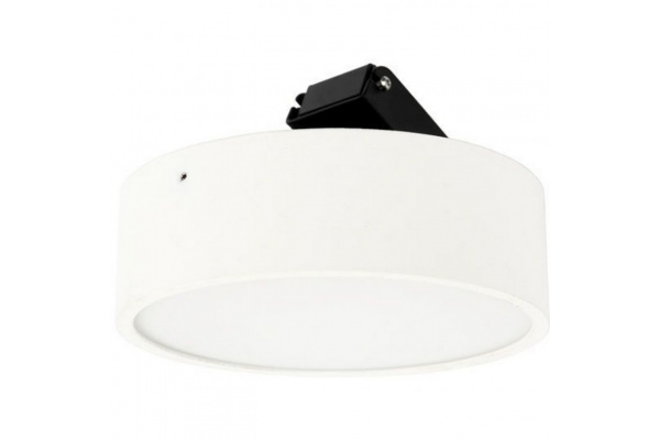 Потолочный накладной светильник ROUND-OUT-05-WH-WW (теплый белый свет, белый корпус) D260 поворотный фото 1