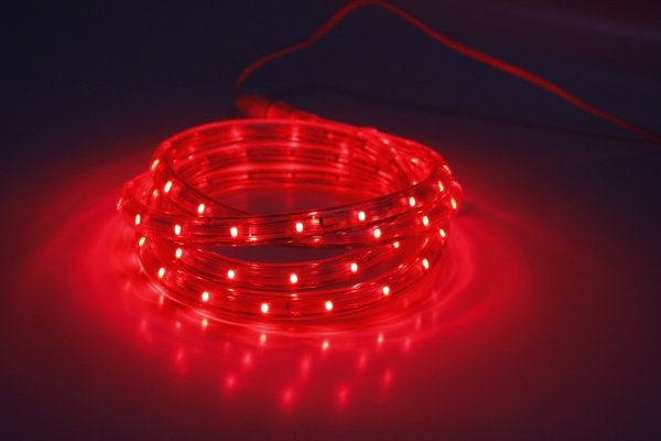 LED-CDL-FCB-3528-13MM-36L-240V-R Светодиодная гирлянда дюралайт фиксинг, красный, D13мм, 36LED SMD35 фото 1
