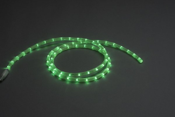 LED-СDL-2W-100M-11.5MM-220V-G Светодиодная гирлянда дюралайт, фиксинг, зеленые светодиоды, D11,5мм,  фото 2