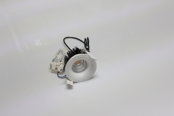 Потолочный врезной светильник ROUND-IN-01-WH-WW (теплый белый свет, белый корпус)  фото 2