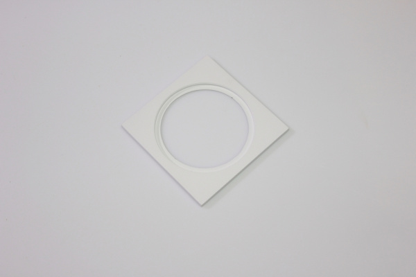 Декоративная одинарная рамка (белая) под светильник серии ROUND-IN-01 фото 3