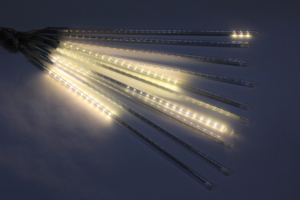 2021 Сосульки Трубки D12mm, 10шт 0,5М Белая теплая LED-PLM-SNOW-540SMD-0.5*4.5M-10-12V-WW не соедин. фото 3