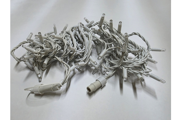 LED-PLR-100-10M-240V-B/WH-W/O Светодиодная гирлянда фиксинг 10м, IP65, 240V, синие LED/провод каучук фото 2