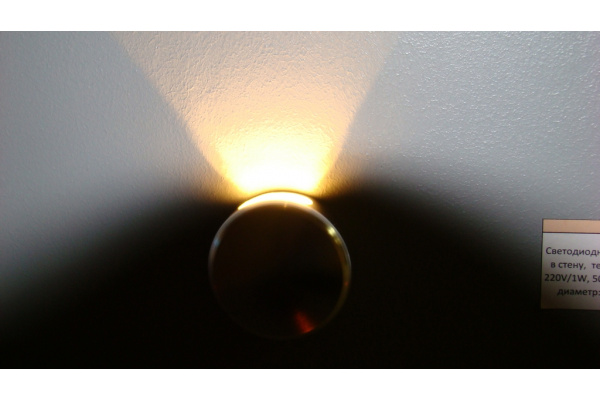 FL55YJ-R WW LED свет. круглый, встр. в стену 1*1W фото 1